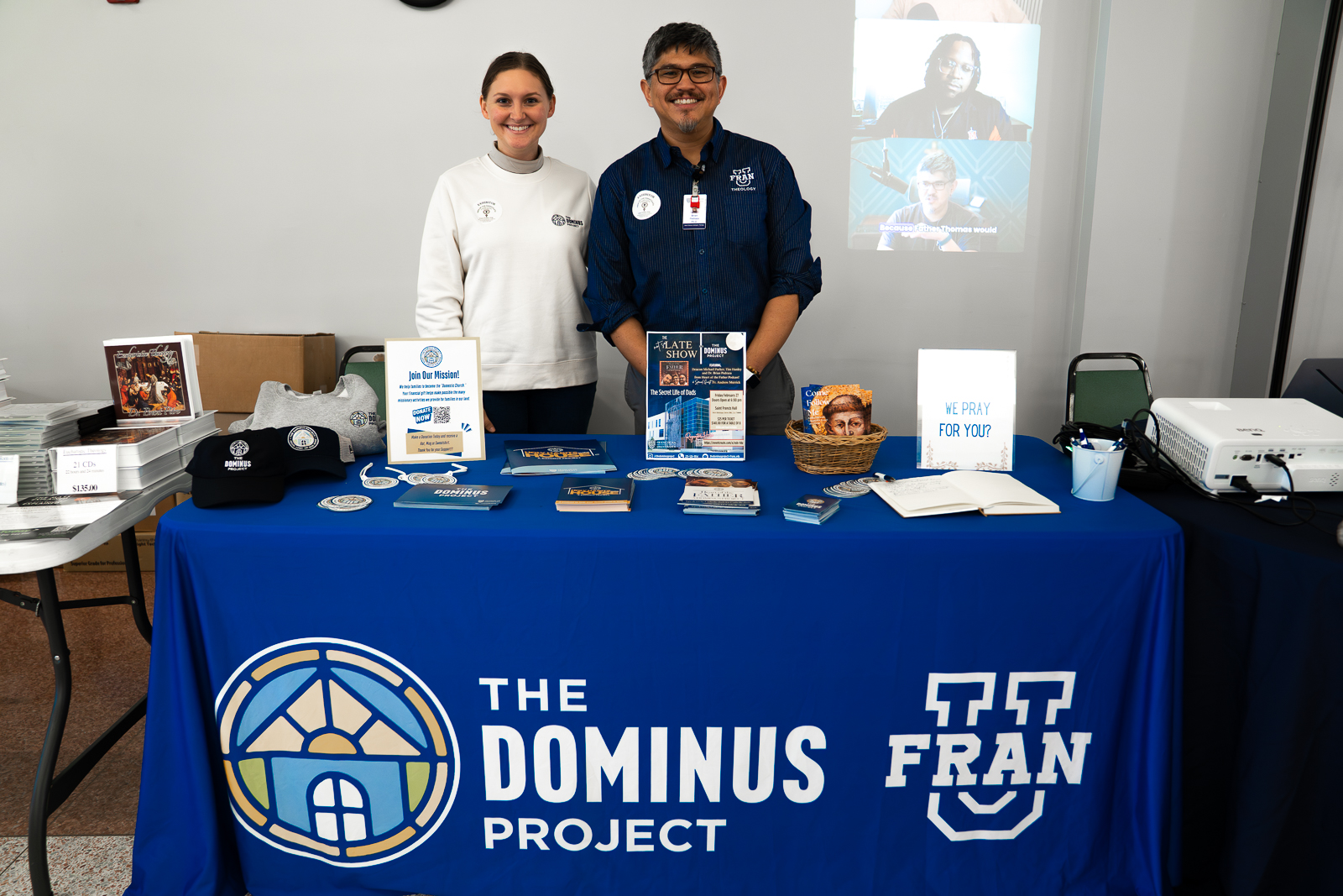 The Dominus Project and Franciscan University exhibitor table